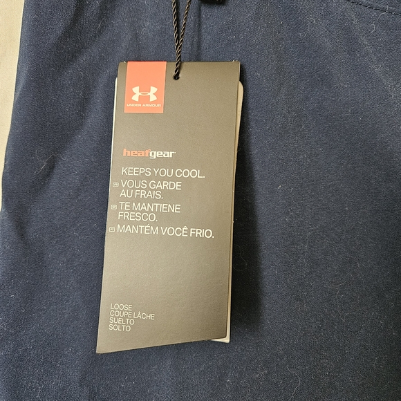 Under Armour Heat Gear Shorts Youth Boy XL NWT Navy Blue Activewear School - Picture 4 of 5